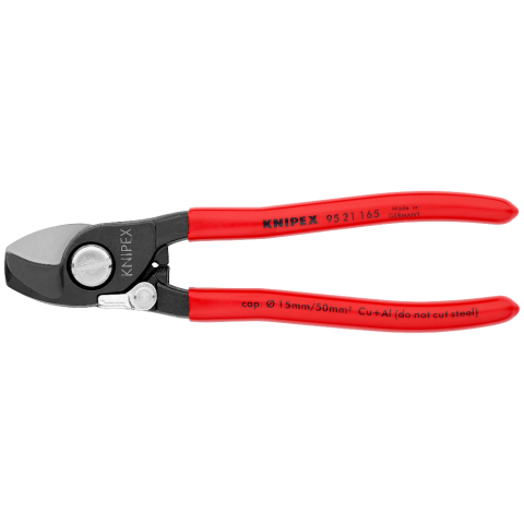KNIPEX 95 21 165 Kabelschere mit Öffnungsfeder