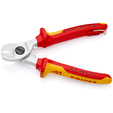 KNIPEX 95 16 165 T Kabelschere mit Befestigungsöse