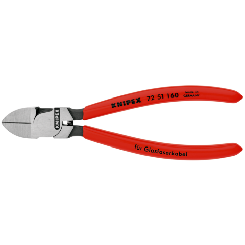 KNIPEX 72 51 160 Seitenschneider für Lichtwellenleiter (Glasfaserkabel)