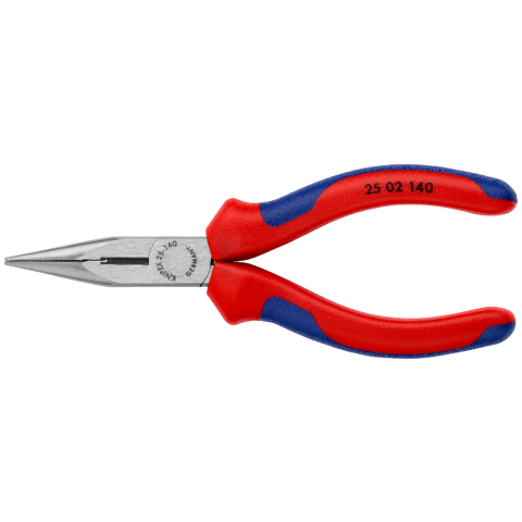 KNIPEX 25 02 140 Flachrundzange mit Schneide (Radiozange)