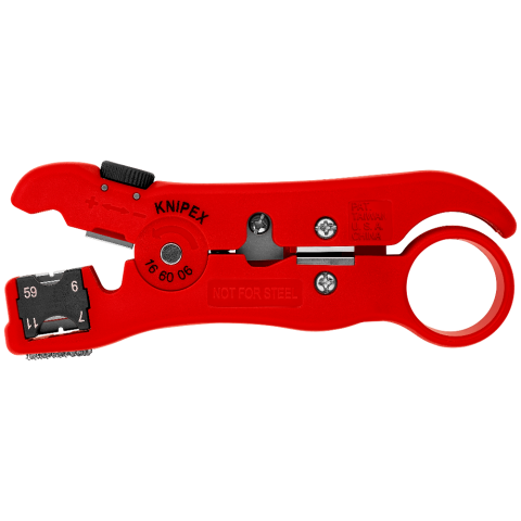 KNIPEX 16 60 06 SB Abisolierwerkzeug für Koaxial- und Datenkabel
