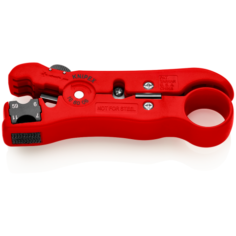 KNIPEX 16 60 06 SB Abisolierwerkzeug für Koaxial- und Datenkabel