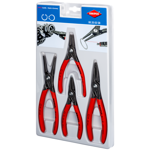 KNIPEX 00 20 03 SB Präzisions-Sicherungsringzangen-Set