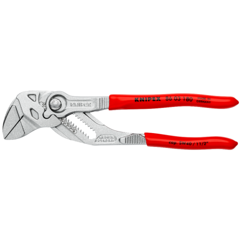 Knipex Zangenschlüssel Schlüsselweite 1 3/8 180mm - 86 03 180 - Zange und  Schraubenschlüssel in einem Werkzeug